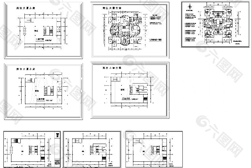 某商住大厦cad图纸