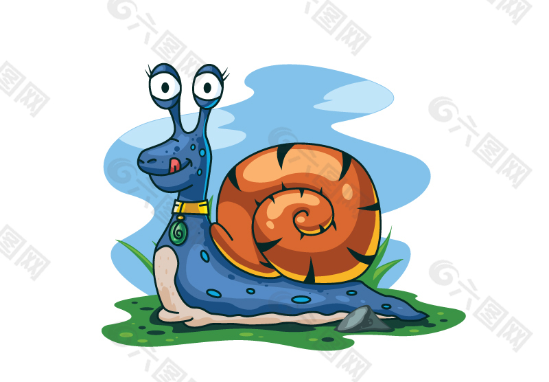 卡通大眼蜗牛