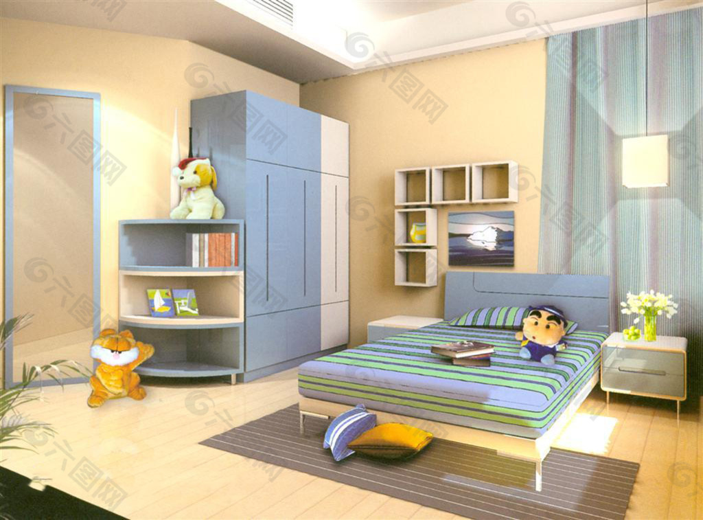 儿童卧室模型设计