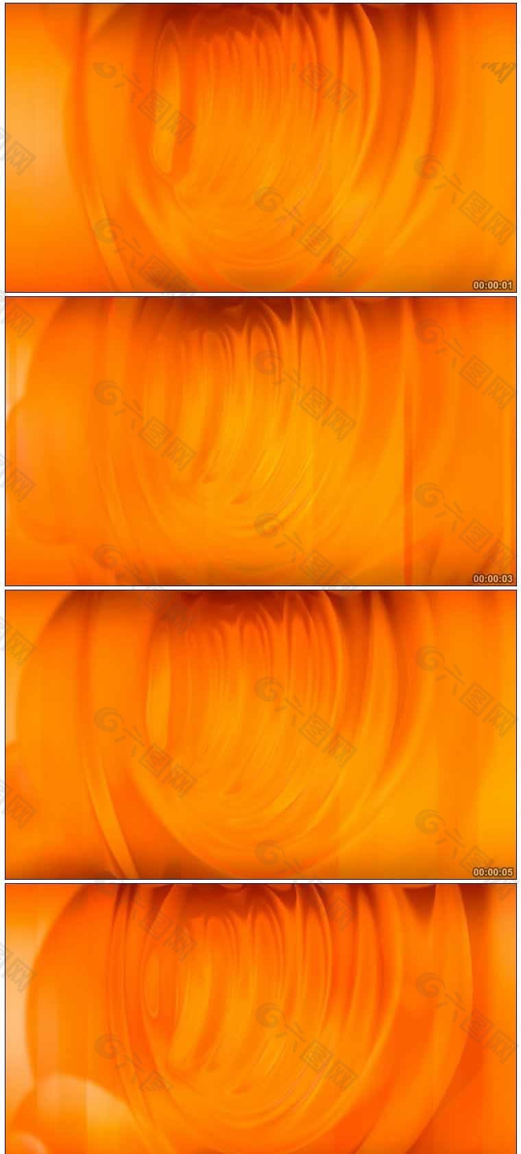 橙色梦幻波纹运动动画