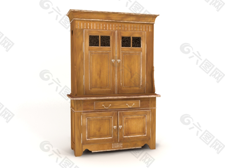 复古木柜3Ｄ模型素材