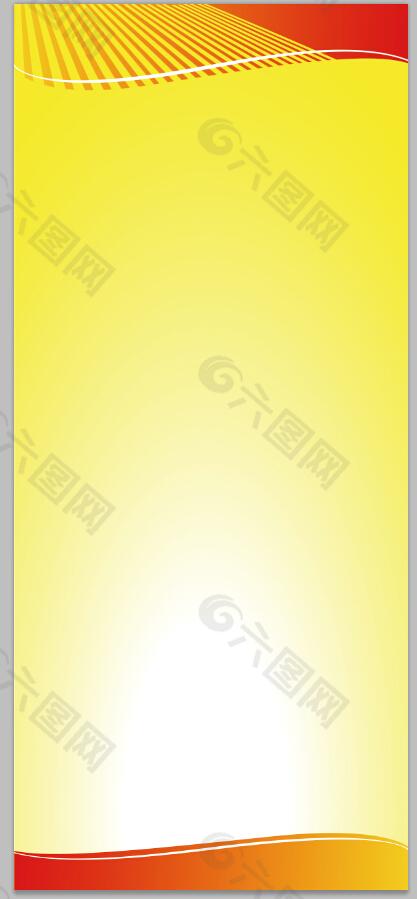 黄色X展架模板psd源文件下载