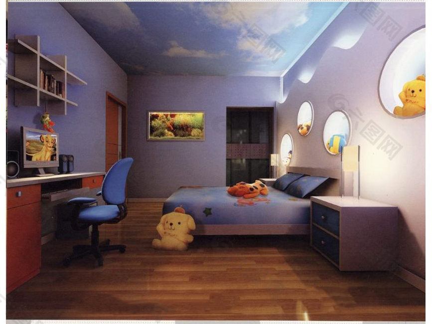 儿童卧室模型