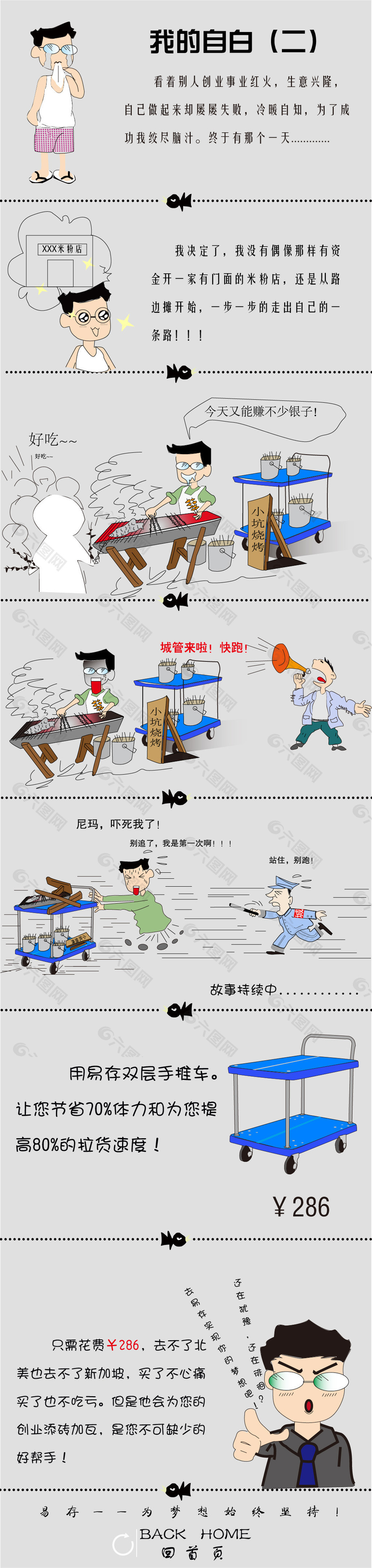 品牌故事漫画系列2，画风一般 互相学习。