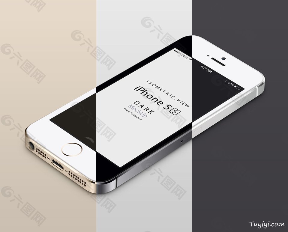 苹果5S PSD格式各种姿势模型界面