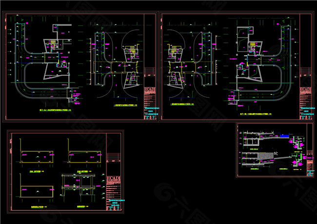 车库坡道连廊CAD图纸