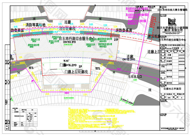 启东行政中心总图CAD图纸