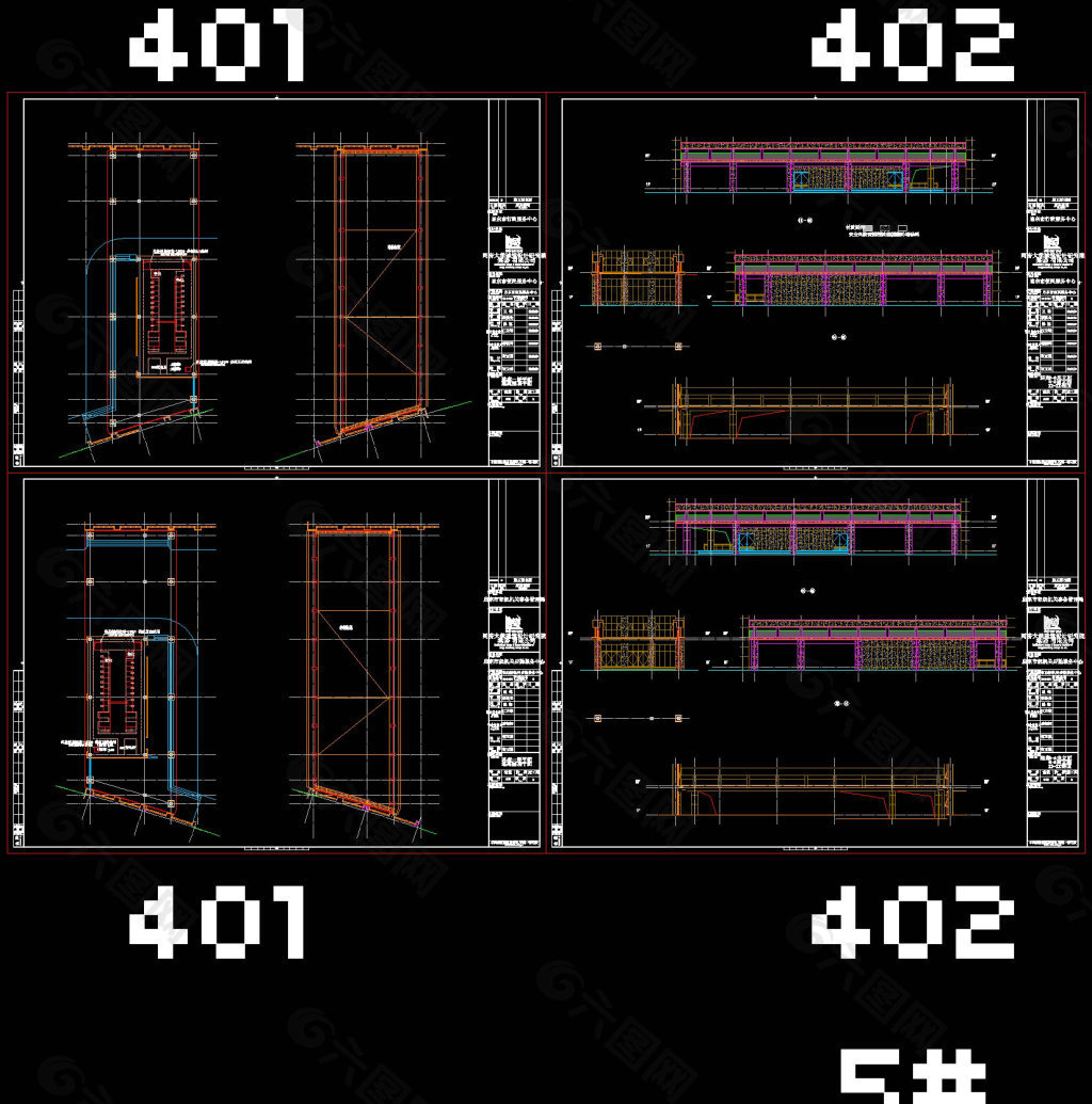 连廊建筑CAD图纸