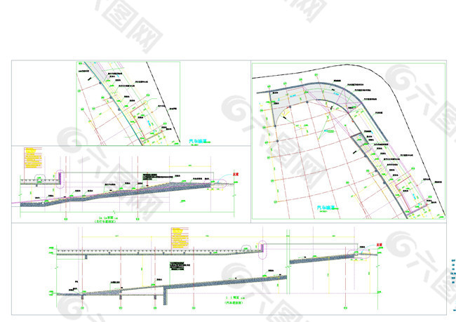 汽车坡道CAD图纸