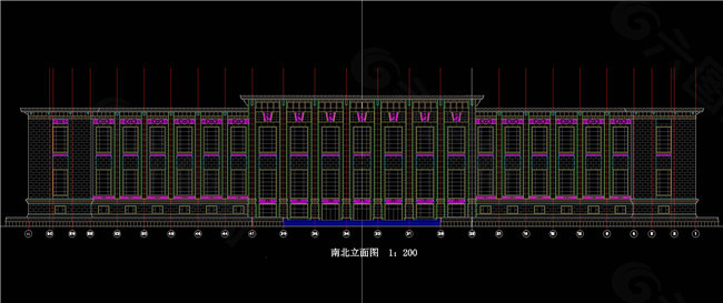 南北立面CAD图纸