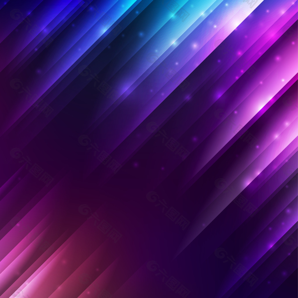 几何元素紫色主题3D场景电商海报背景设计素材-变色鱼