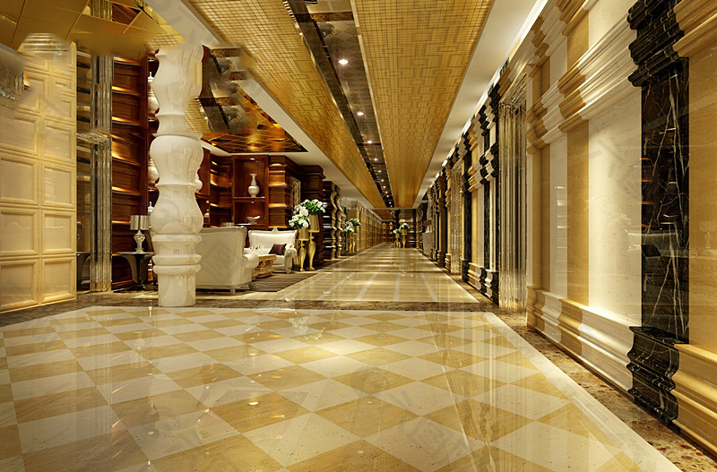 欧式走廊大厅设计