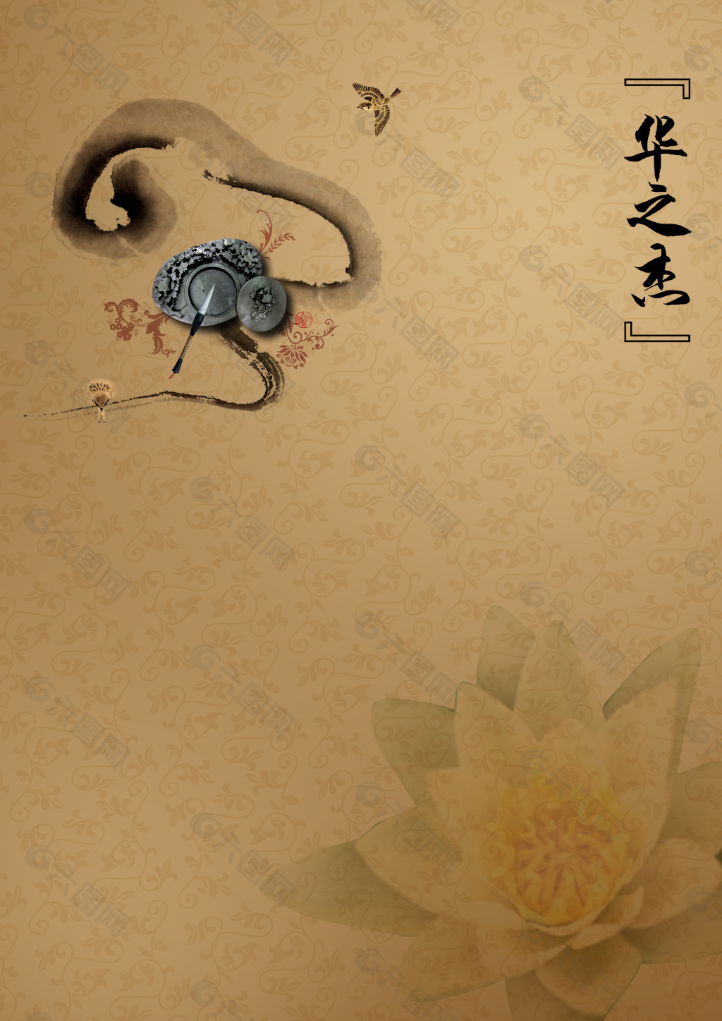 古典笔墨中国风素材海报背景