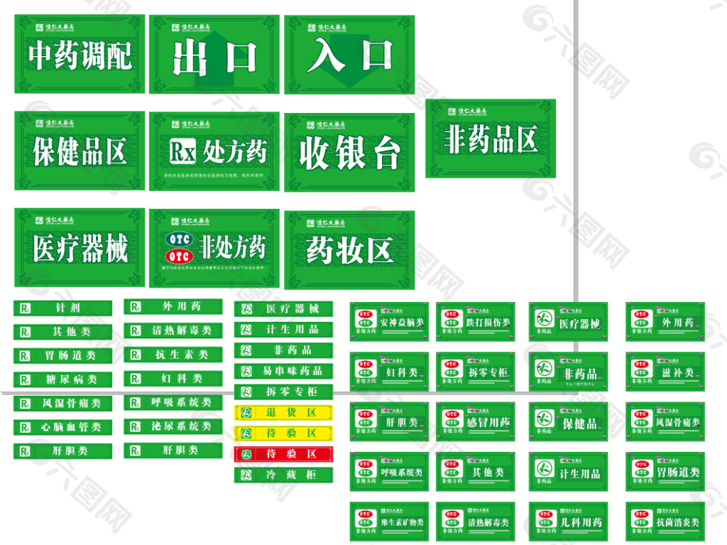 大药房标示标牌