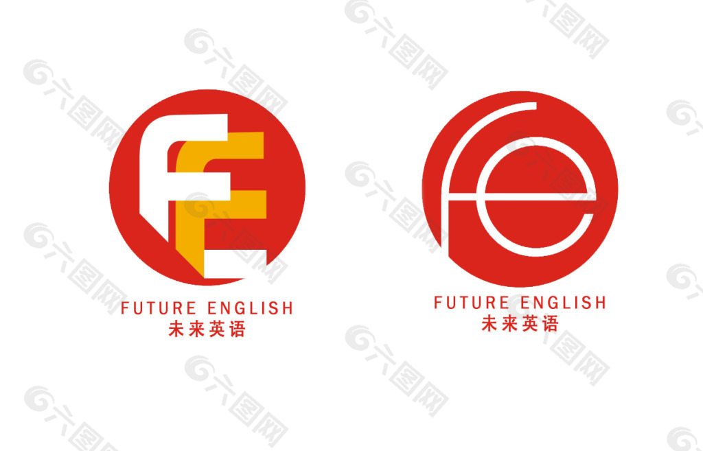 未来英语(FE)logo设计