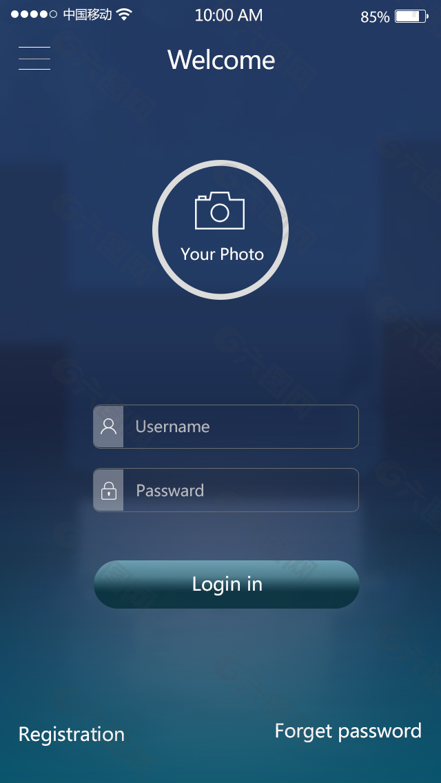 手机APP登录页面素材