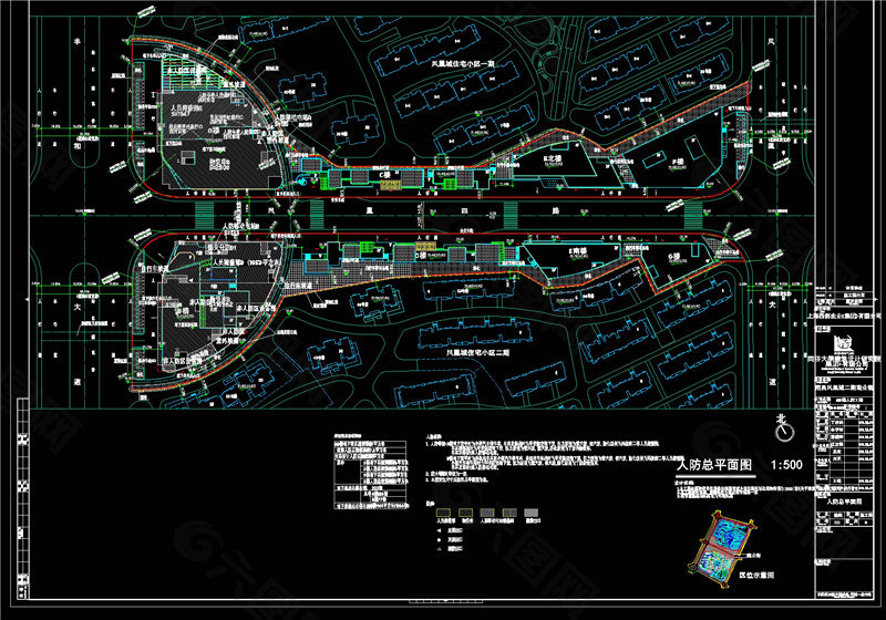 人防总图CAD图纸