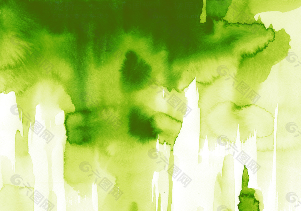 绿色水彩花纹叠加PSD文件