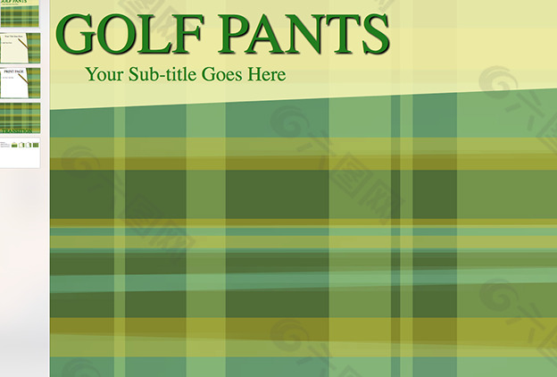 golf pants ppt模版