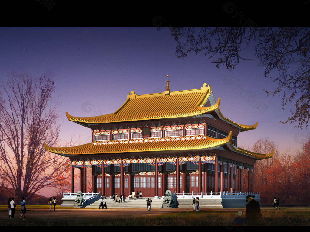 中式庙宇建筑