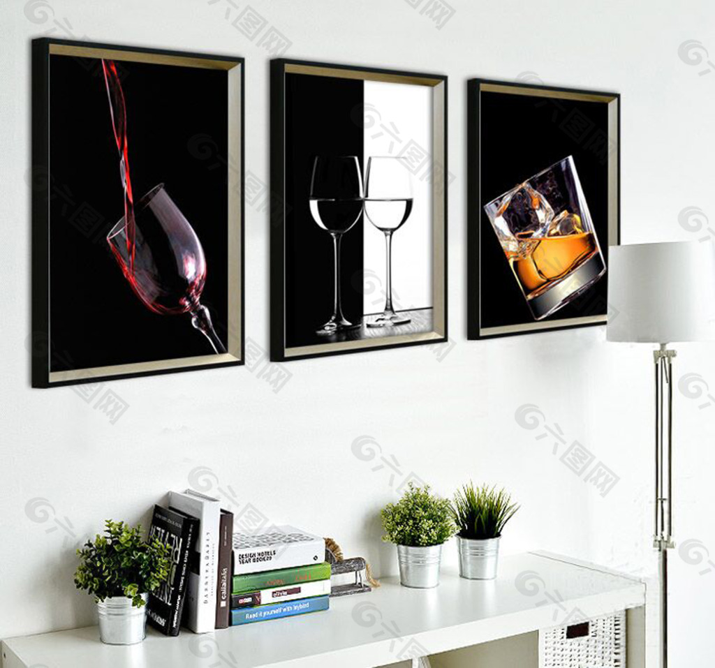 装饰画书房效果图