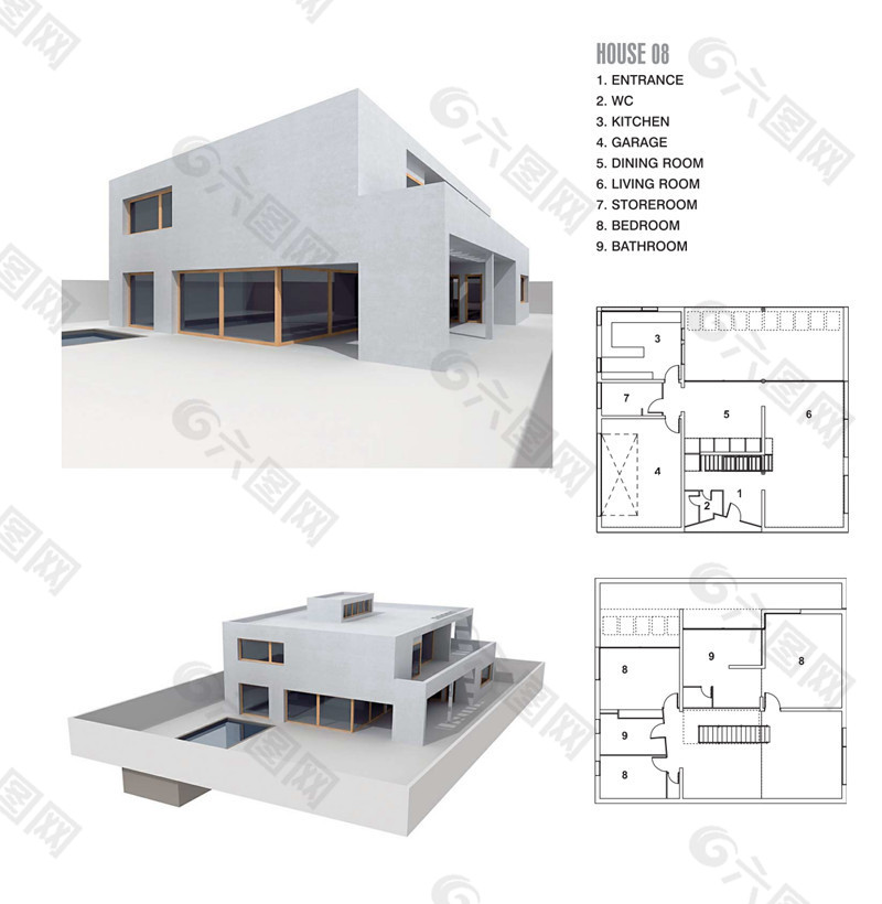 房屋建筑3D模型素材