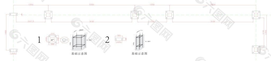 基础施工图CAD图纸