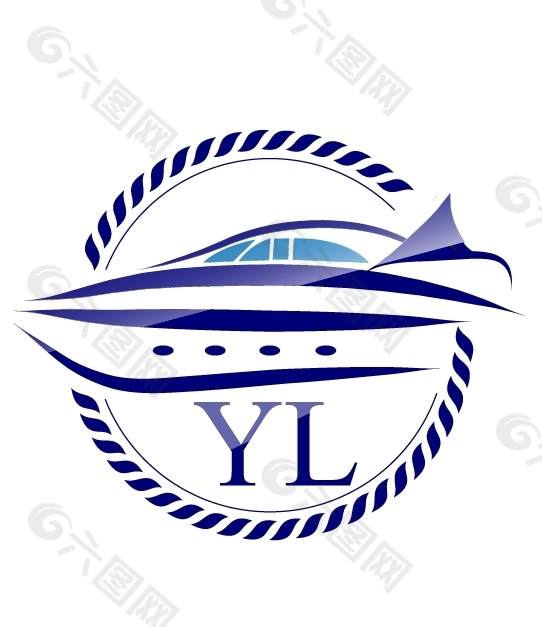 矢量logo游艇乘务学校