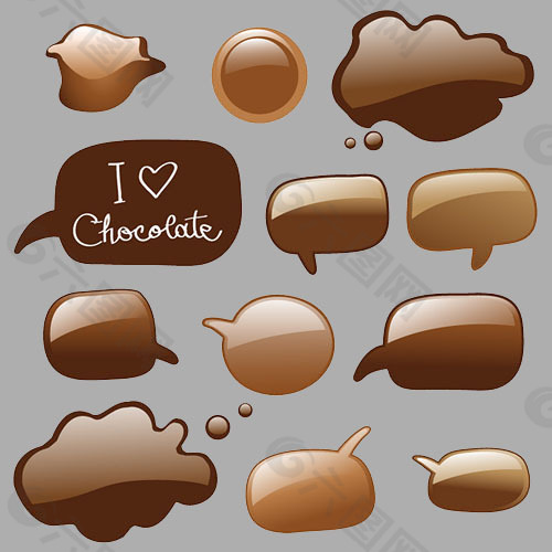 巧克力对话框矢量图