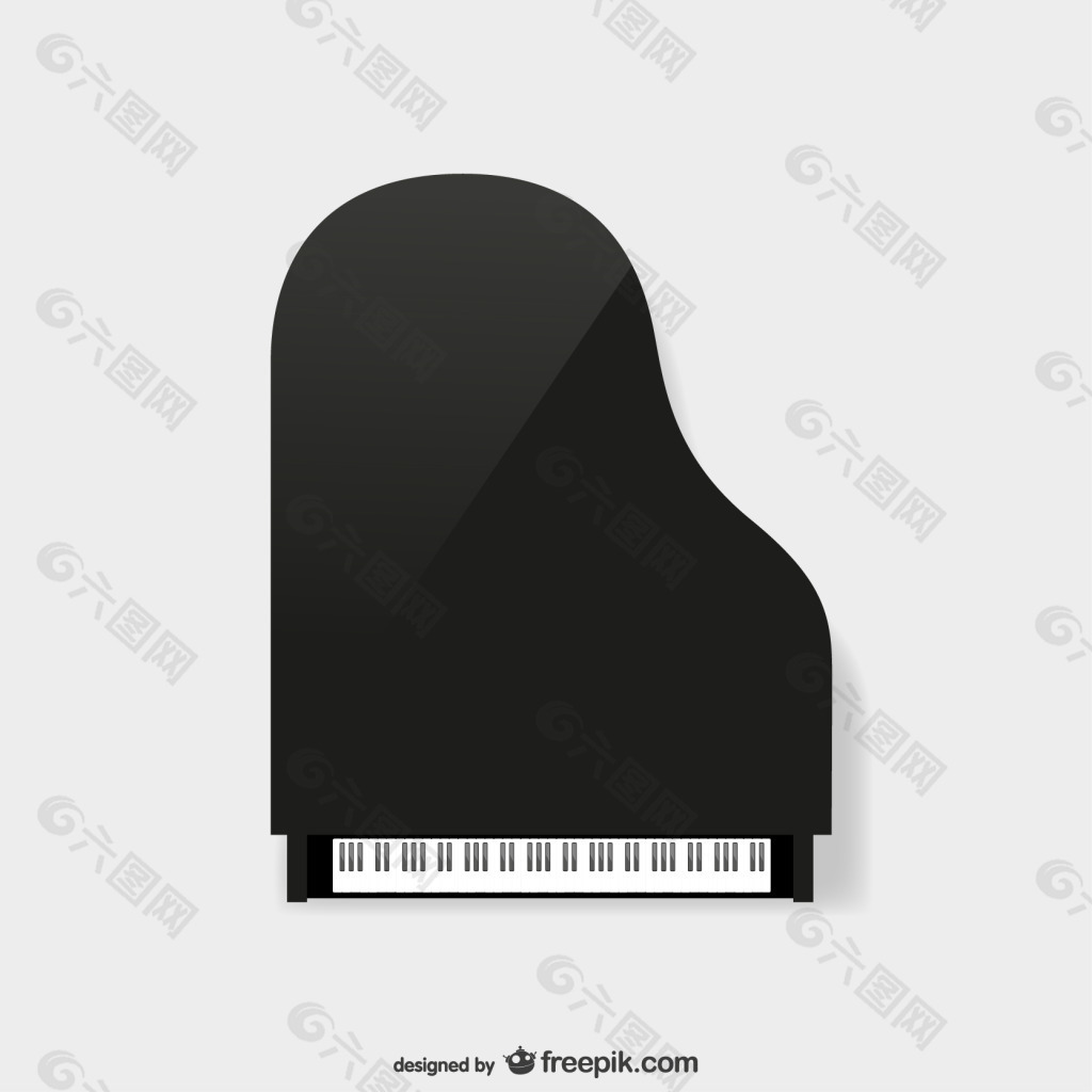 鋼琴琴鍵上視圖