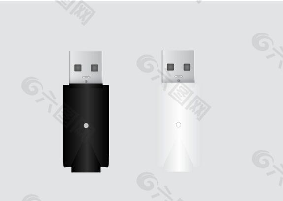 USB插头插画