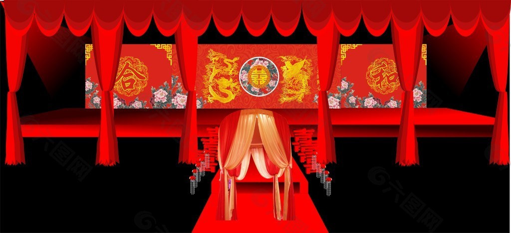 中式婚礼舞台设计