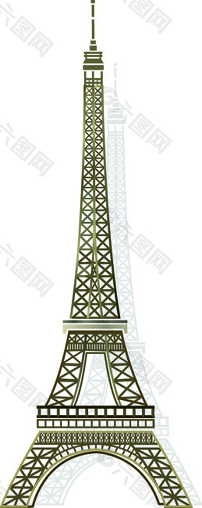 巴黎埃菲尔铁塔矢量图