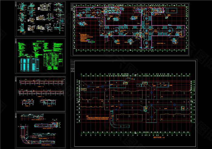 地库建筑施工图CAD图纸