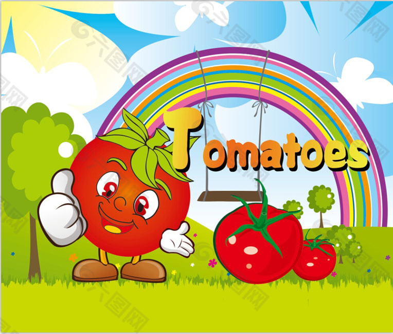 Tomatoes番茄卡通画