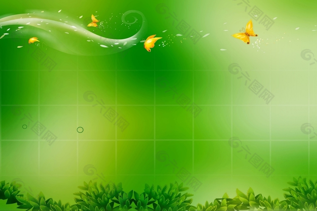 高清绿色花纹底图背景jpg素材