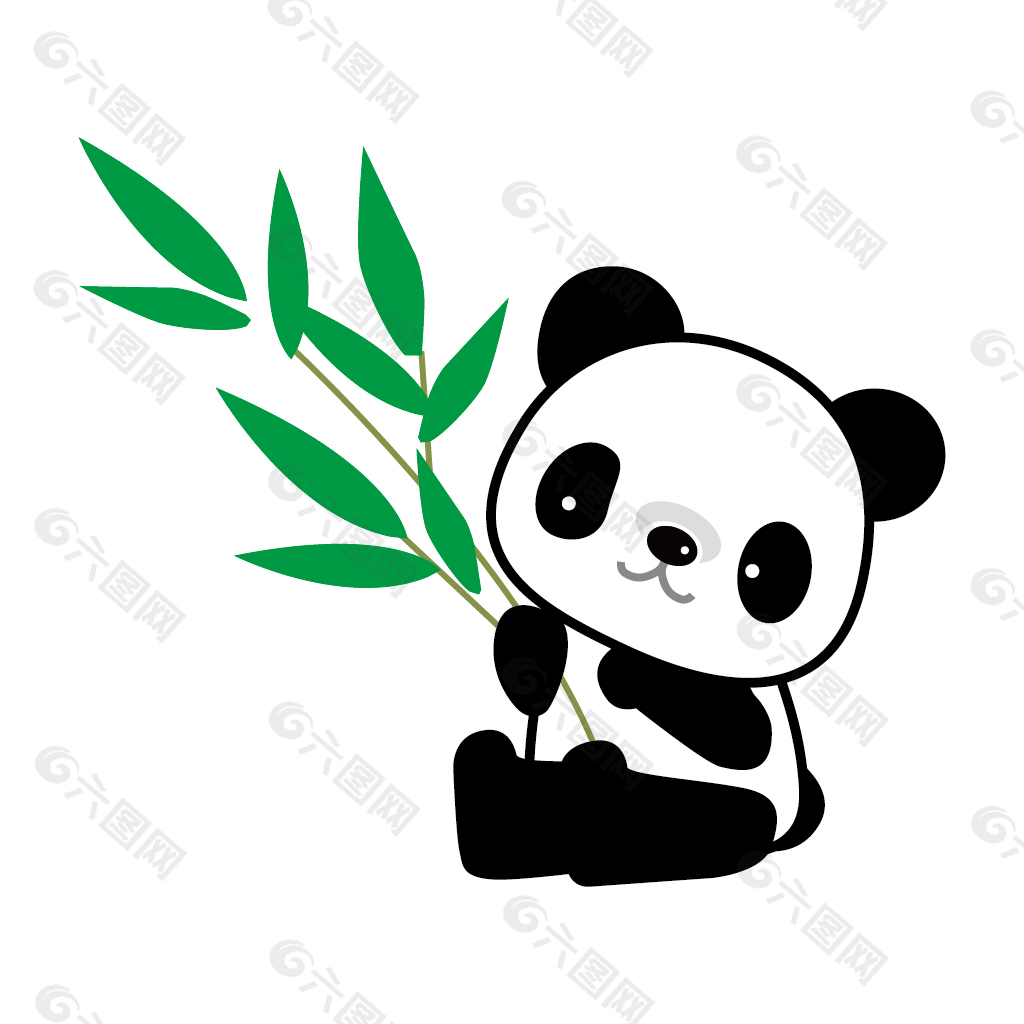 panda熊猫的简笔画-千图网