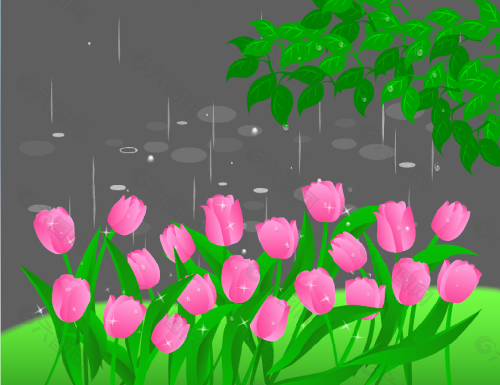 粉红色玫瑰花flash动画视频音效素材免费下载(图片编号:5064684)