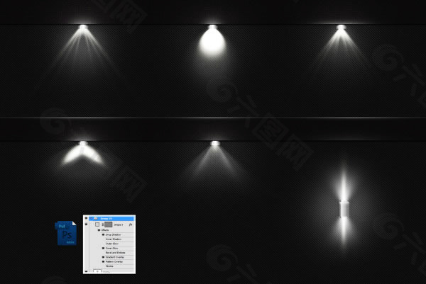 射灯光线psd设计素材大全