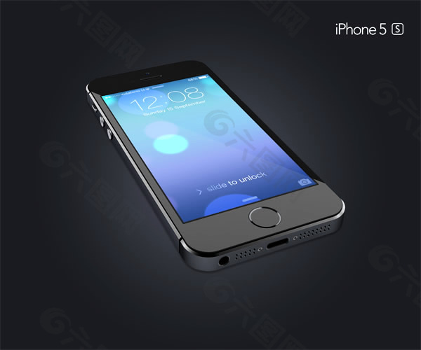 iPhone5S黑色模型素材