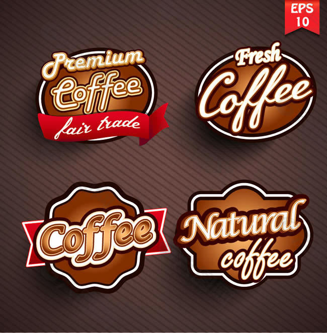 咖啡标签设计矢量素材