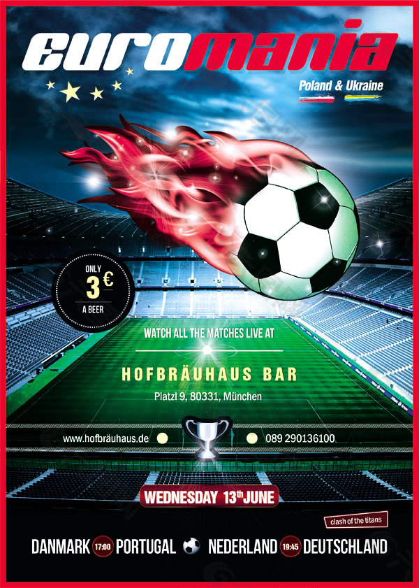 2014世界杯足球海报psd素材