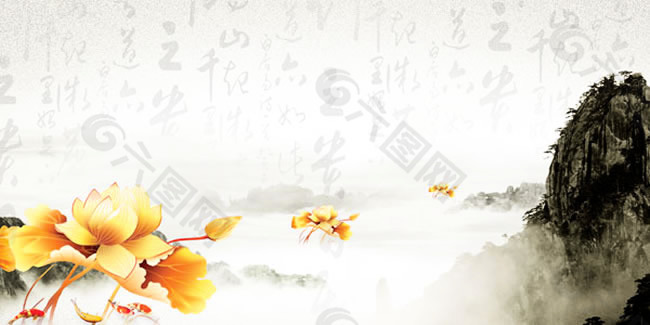 中国风背景图片psd素材