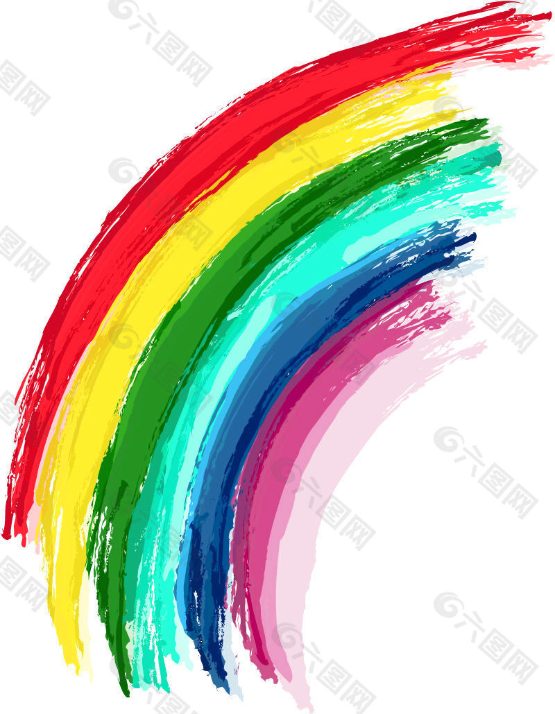 七色彩虹背景矢量素材