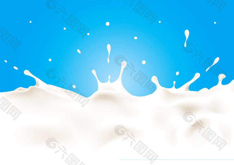 飞溅的牛奶背景矢量素材