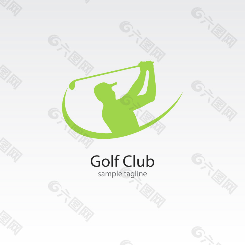 高尔夫俱乐部标志矢量素材