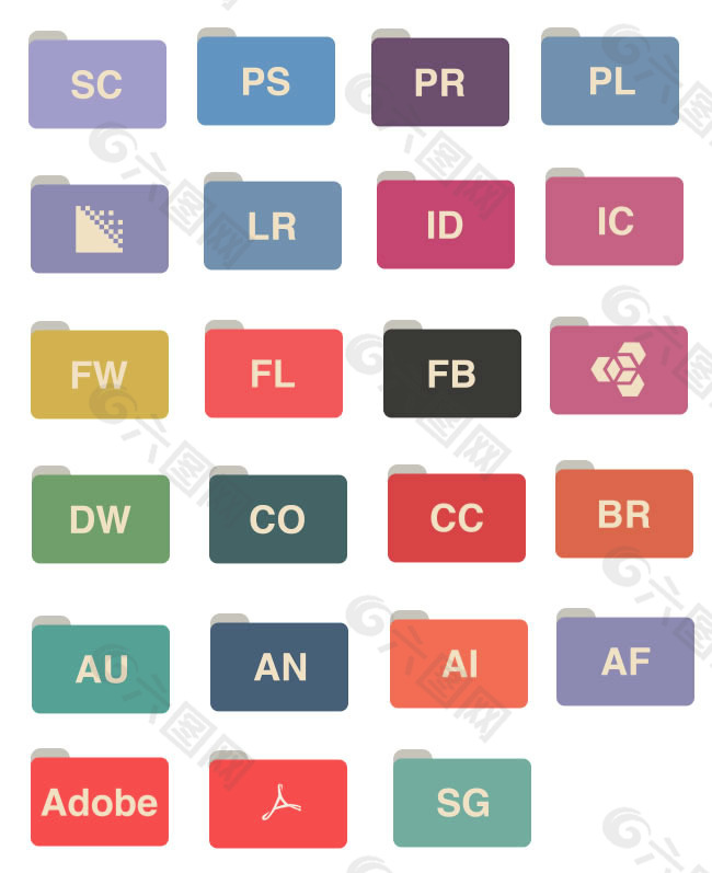 Adobe CC文件夹图标下载