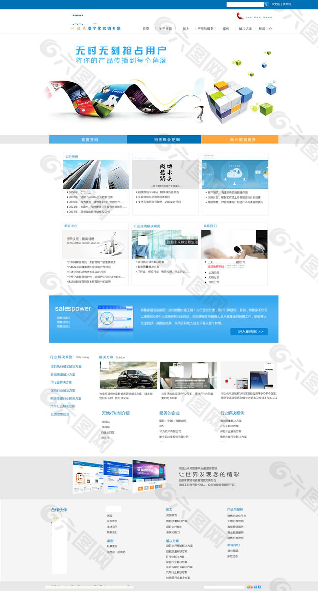 营销型网站模板PSD素材