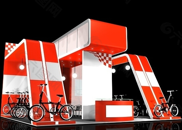 自行车会展3D模型设计