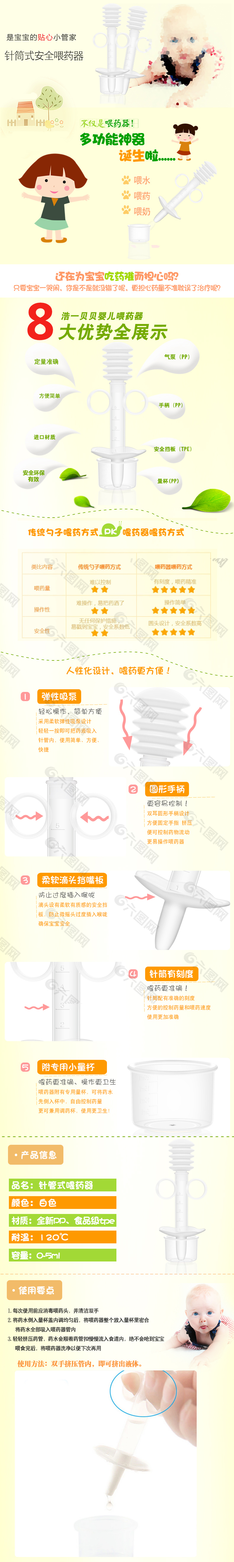 宝宝天猫淘宝喂药器详情页